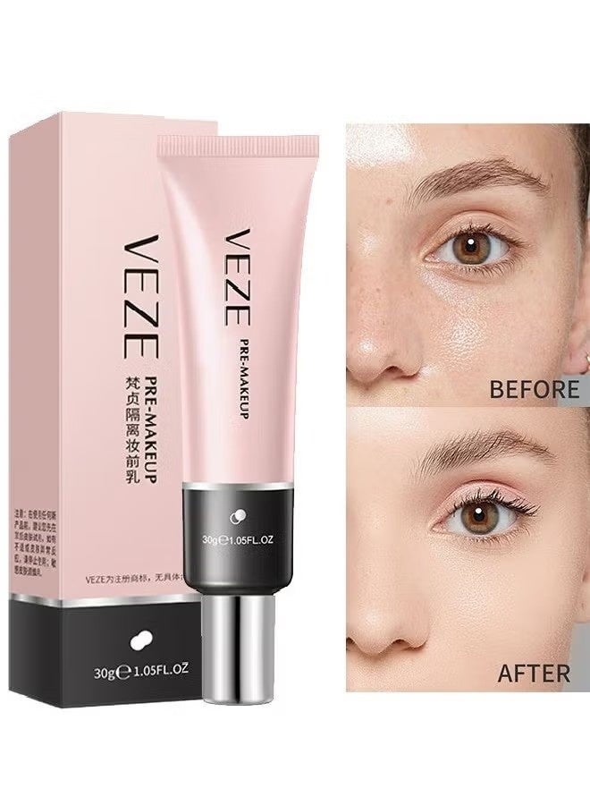 فيزي قبل المكياج ، كريم أساس طبيعي برايمر مضاد للشيخوخة روزا روجوسا كاميليا سينينسيس تأثير طبيعي - خافي العيوب مسام غير مرئية ، لون بشرة متساوي مرطب دائم 30 جرام - Image 1